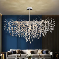 Кристален полилей LUXURY 120x45cm Silver Klara