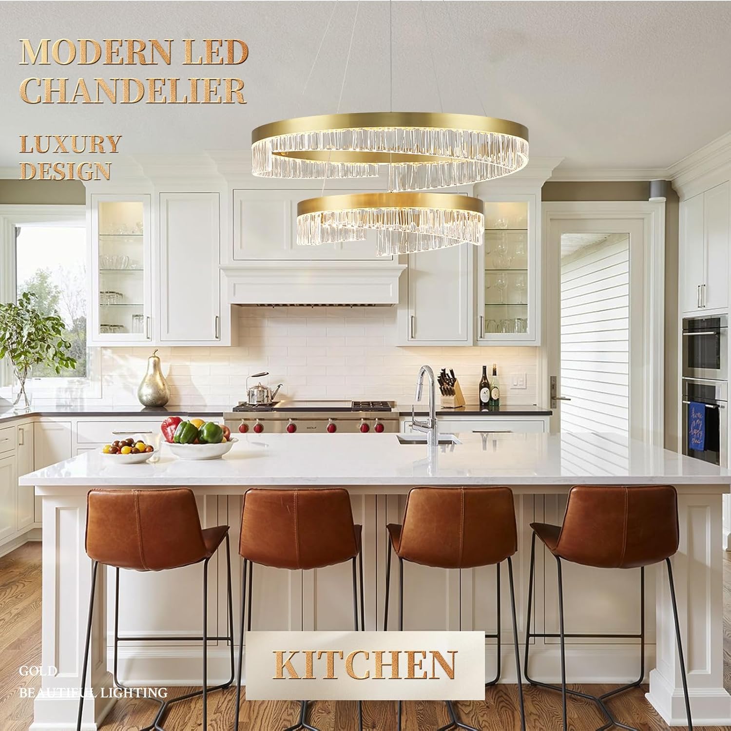 LED Полилей Mini KYZO Royal Gold – 2 Подвижни Сегмента, Еквивалент 600W, с дистанционно
