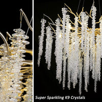 Полилей от кристал LUXURY Golden Willow 60CM