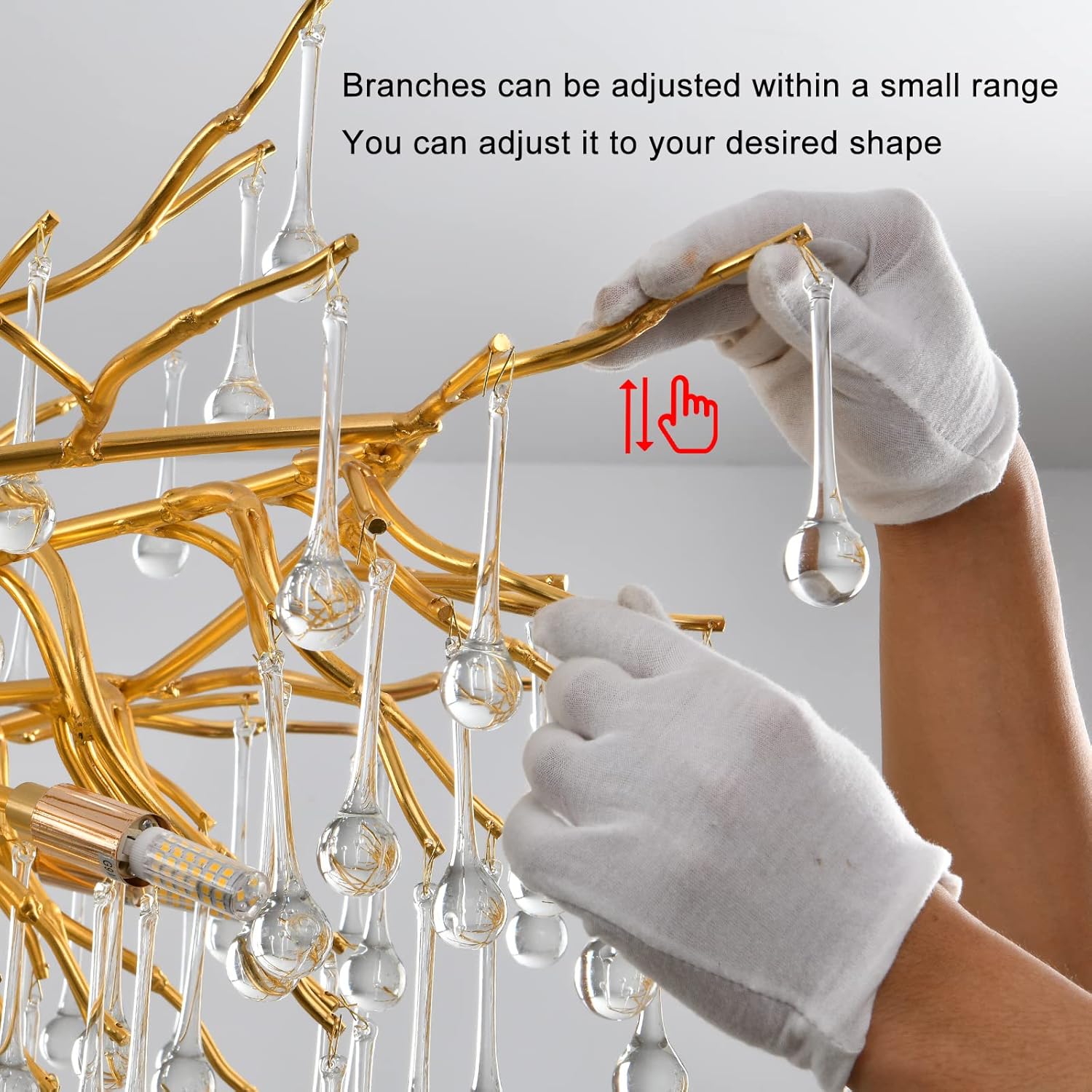 Candelabru Cristal LUXURY Golden Tears 60CM AURIE / 60CM / LUXURY Chandeliers Crystal