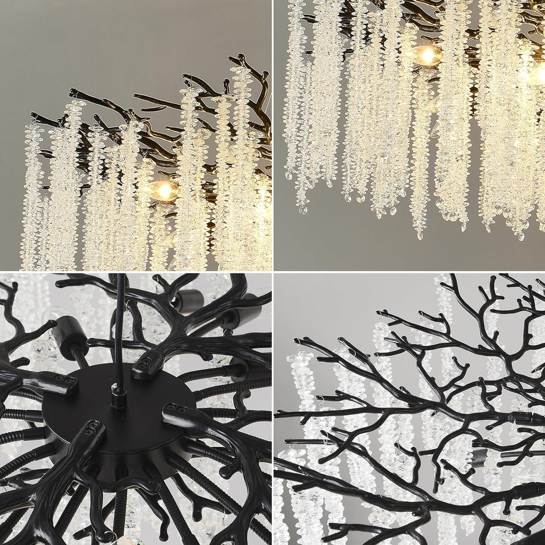 Полилей кристал LUXURY Black Willow 80CM