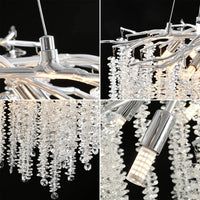 Полилей кристал LUXURY Silver Willow 80CM