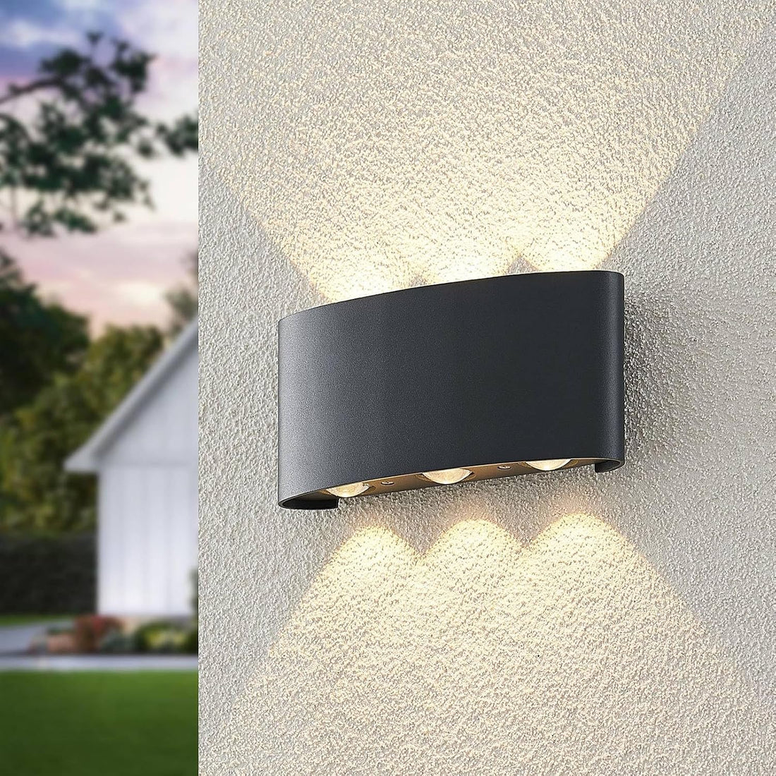 LED аплик 6W TRIO за външен монтаж, Черен