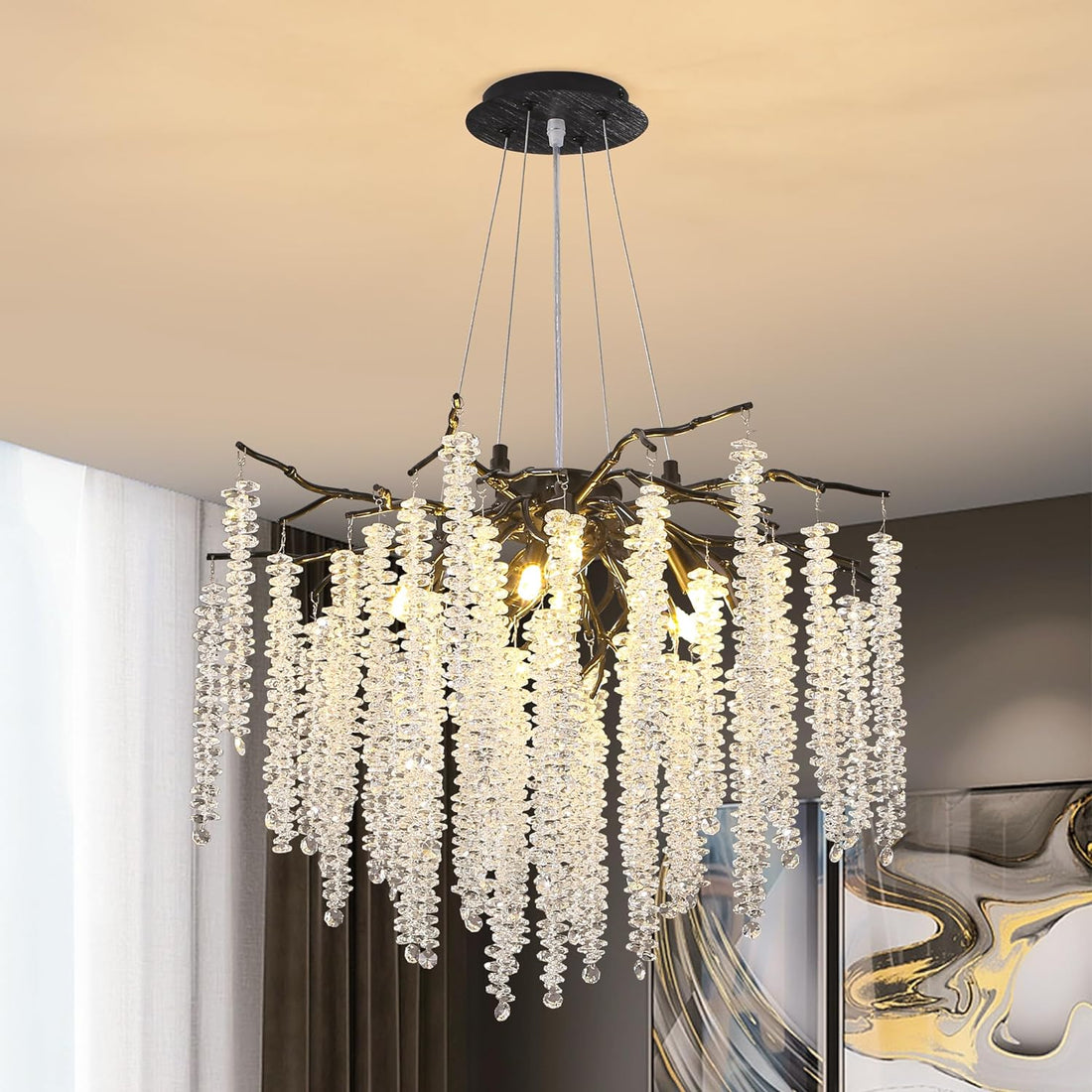 Полилей кристал LUXURY Black Willow 60CM