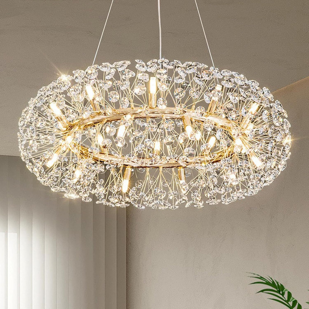 Осветително тяло висящо Crystal Dandelion Gold XXL