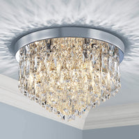 Кристален полилей MARY Silver 40cm с дистанционно