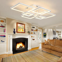 LED осветително тяло 4+2 SQUARE бяло с дистанционно, еквивалент 800W