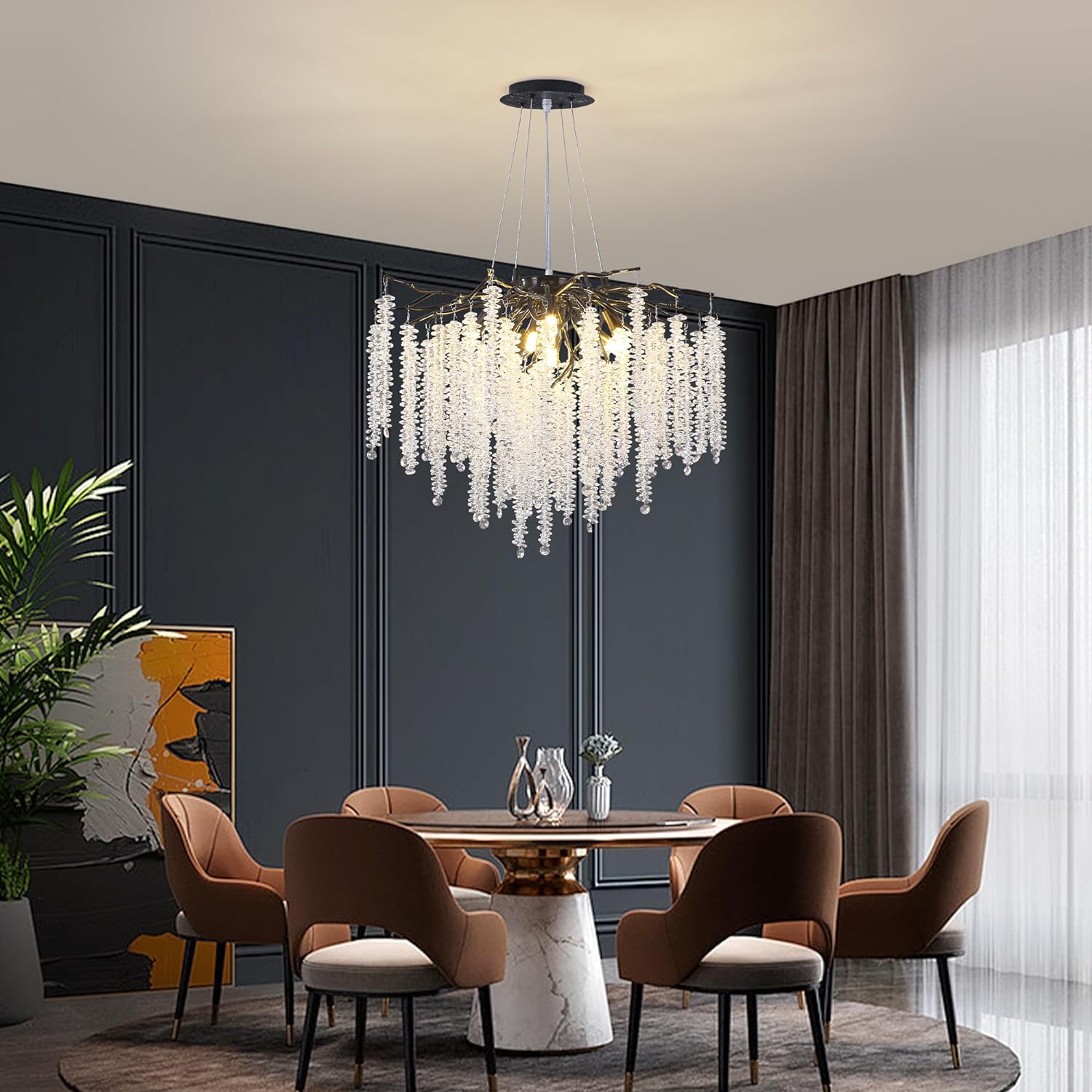 Полилей кристал LUXURY Black Willow 60CM