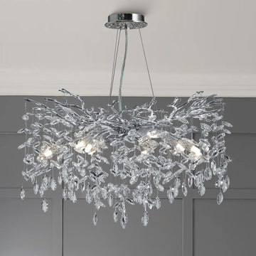 Candelabru Cristal LUXURY Silver CINDY 80cm ARGINTIE / 80CM / LUXURY Chandeliers Crystal