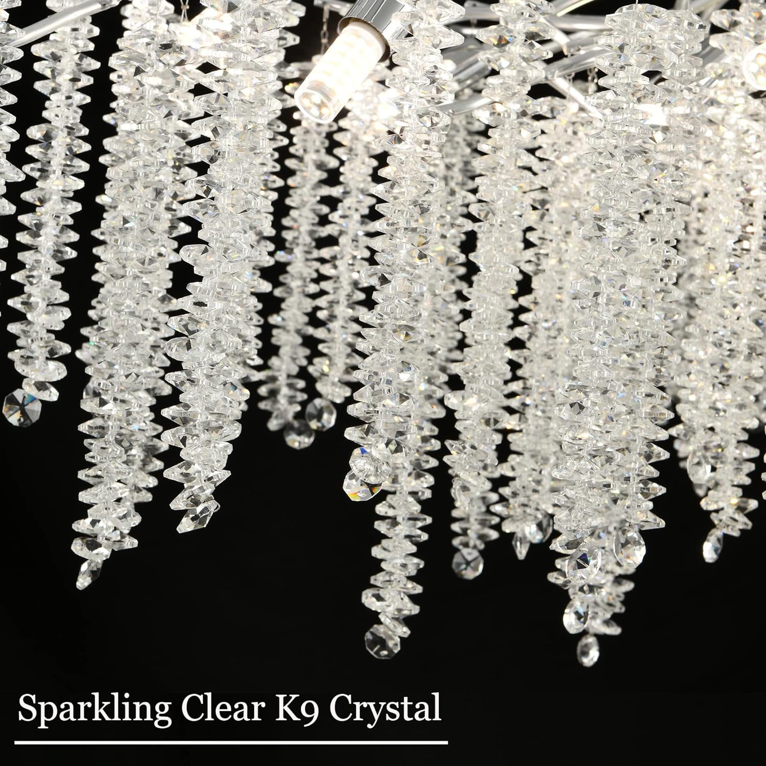 Полилей кристал LUXURY Silver Willow 150X45 CM