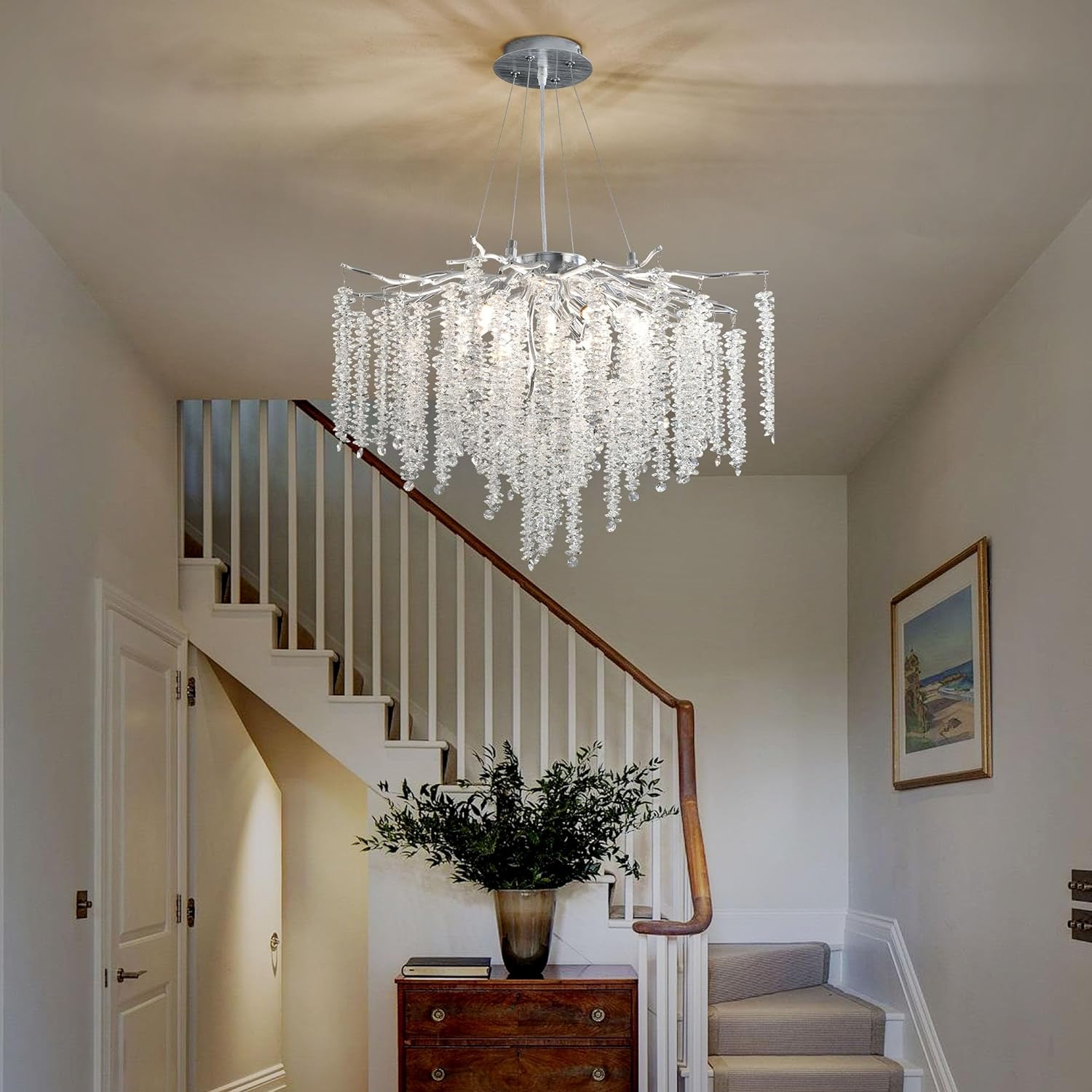 Полилей кристал LUXURY Silver Willow 80CM