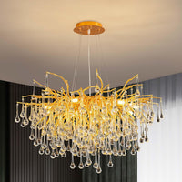 Candelabru Cristal LUXURY Golden Tears 60CM AURIE / 60CM / LUXURY Chandeliers Crystal