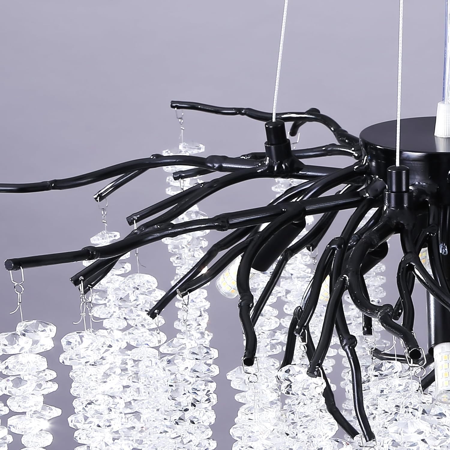 Полилей кристал LUXURY Black Willow 120X45 CM
