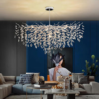 Кристален полилей LUXURY 120x45cm Silver Klara
