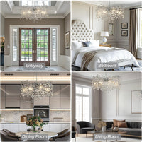 Полилей кристал LUXURY Silver CINDY 80cm