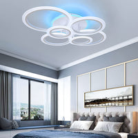 LED осветително тяло 4+2 CIRCLE RGB Бяло Еквивалент 600W Дистанционно