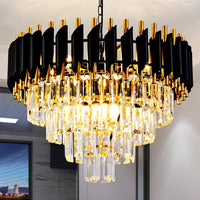 Candelabru Cristal BLACK PANTHER 400mm NEGRU + AURIU / CRISTAL / 40CM Chandeliers Crystal