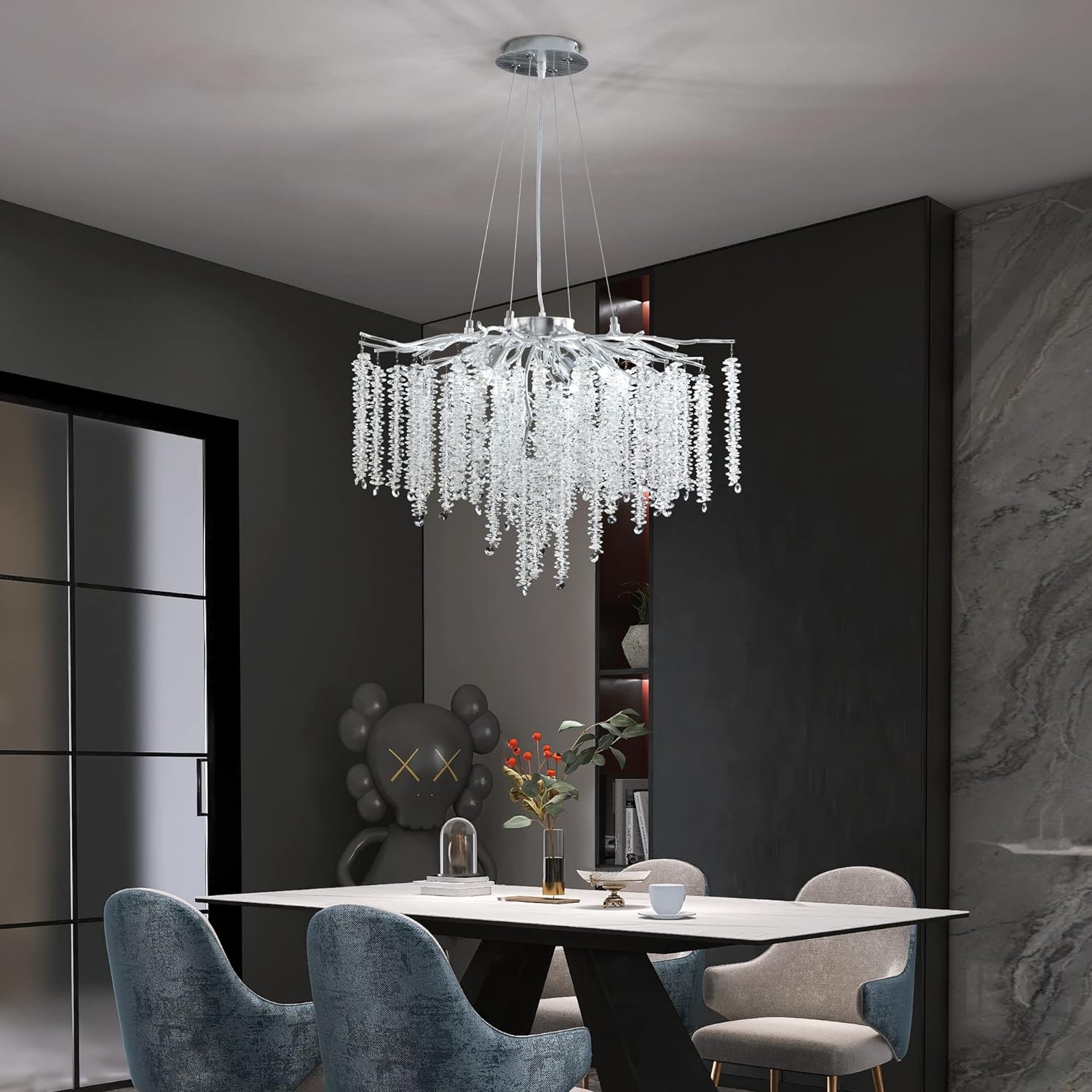 Полилей кристал LUXURY Silver Willow 100CM