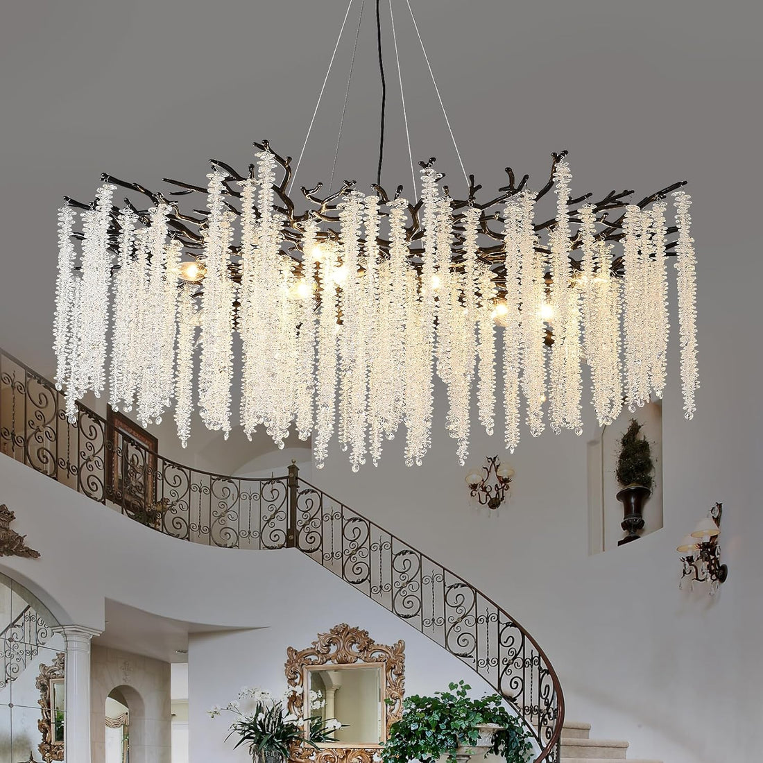 Полилей кристал LUXURY Black Willow 80CM