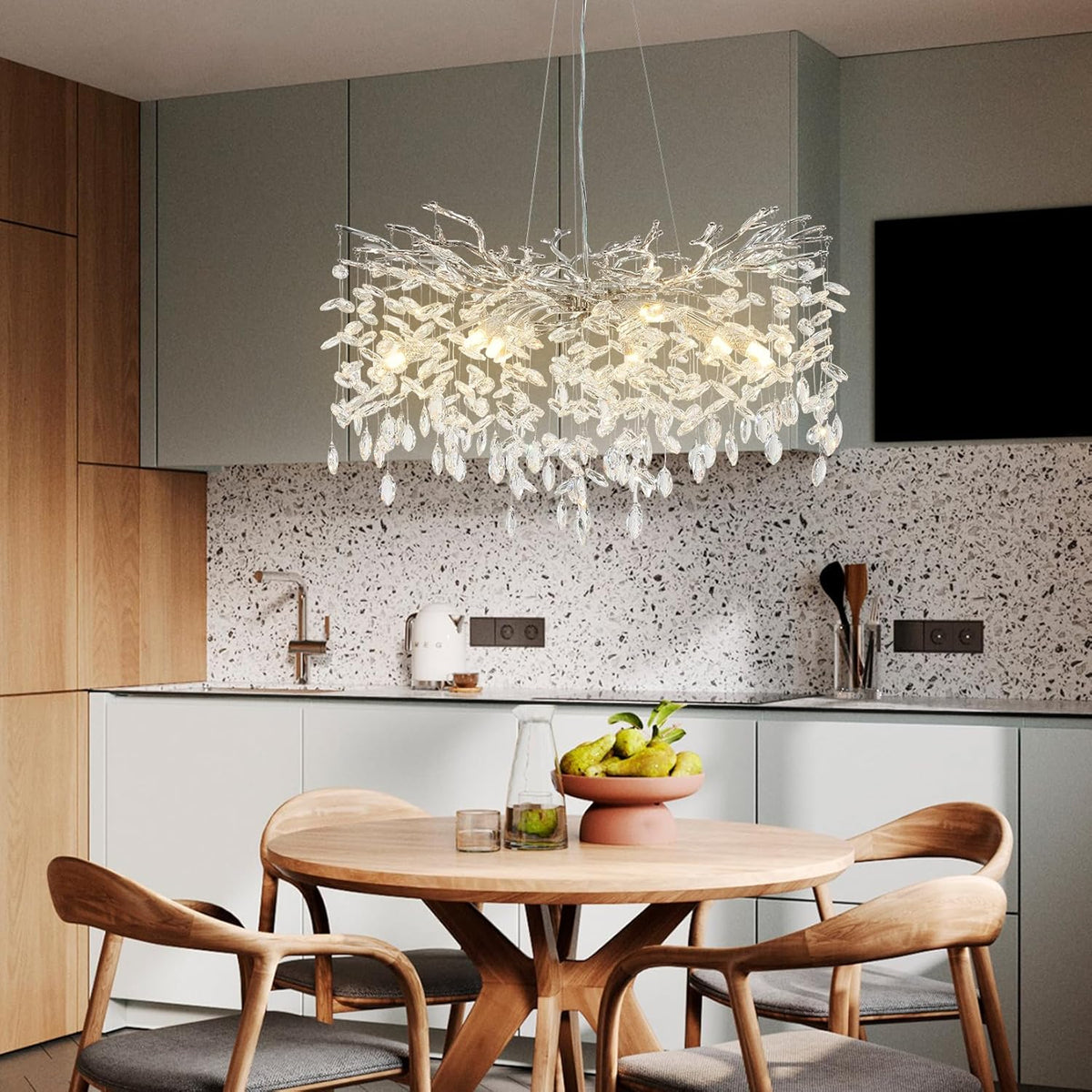 Candelabru Cristal LUXURY Silver CINDY 80cm ARGINTIE / 80CM / LUXURY Chandeliers Crystal