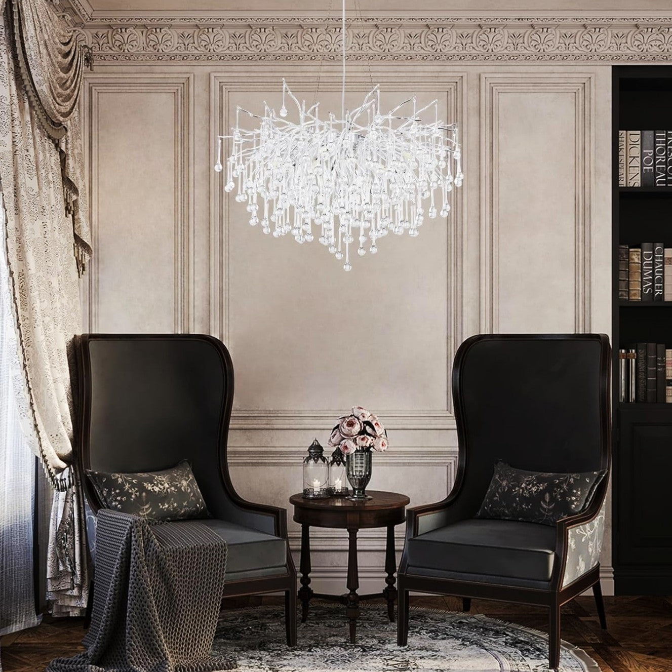 Полилей кристал LUXURY Silver Tears 45CM