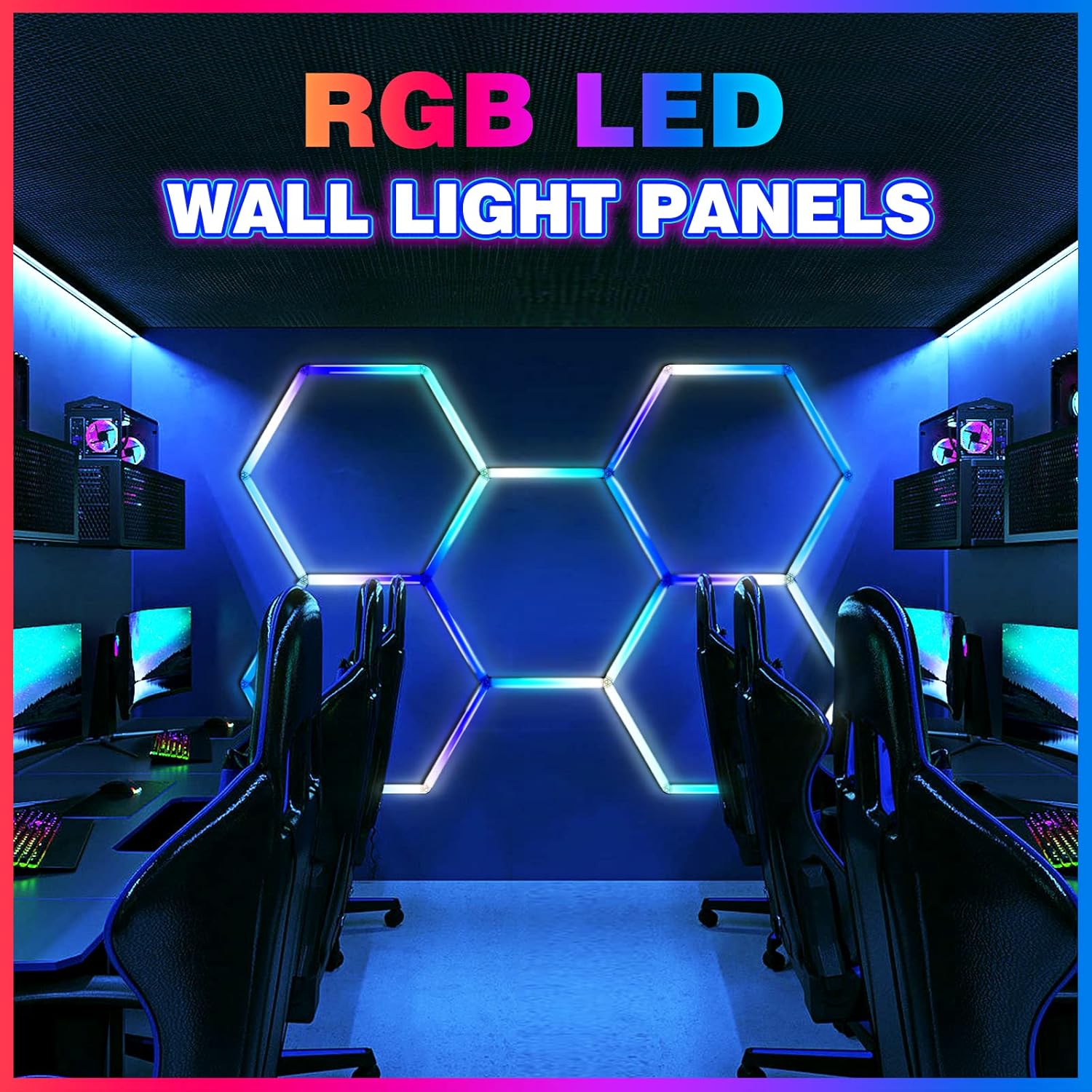 HoneyComb LED шестоъгълно осветление RGB SMART 244cm X 170cm