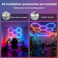 HoneyComb LED шестоъгълно осветление RGB SMART 244cm X 170cm