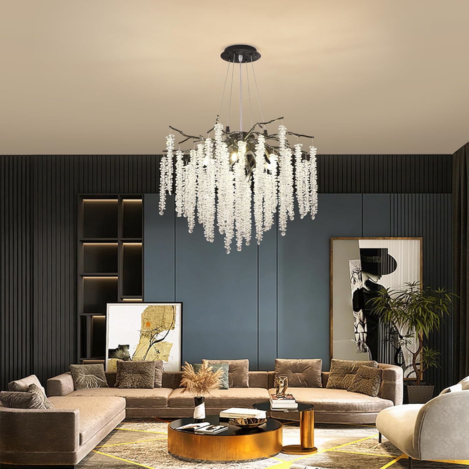 Полилей кристал LUXURY Black Willow 60CM