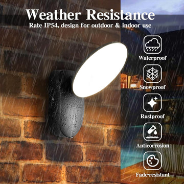 Aplica Led Exterior 12W Fy-127Y/Bk Wall Light Fixtures