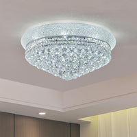 LED осветително тяло за таван Crystal Dome Silver с дистанционно и RGB светлини