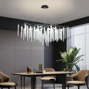 Полилей кристал LUXURY Black Willow 120X45 CM