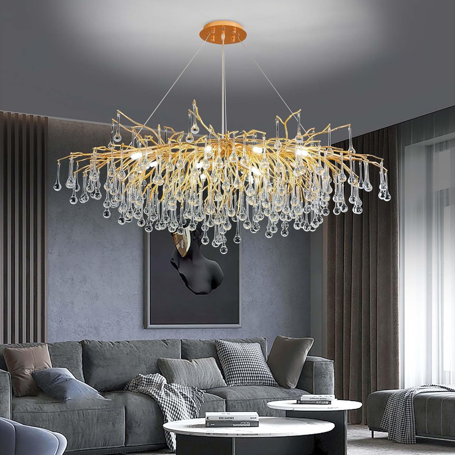 Полилей кристал LUXURY Golden Tears 120x45cm