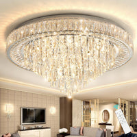 LED осветително тяло от кристал, плафониера Royal Round с дистанционно, еквивалент 700W