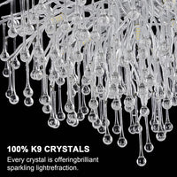 Полилей кристал LUXURY SILVER Tears 160x50cm