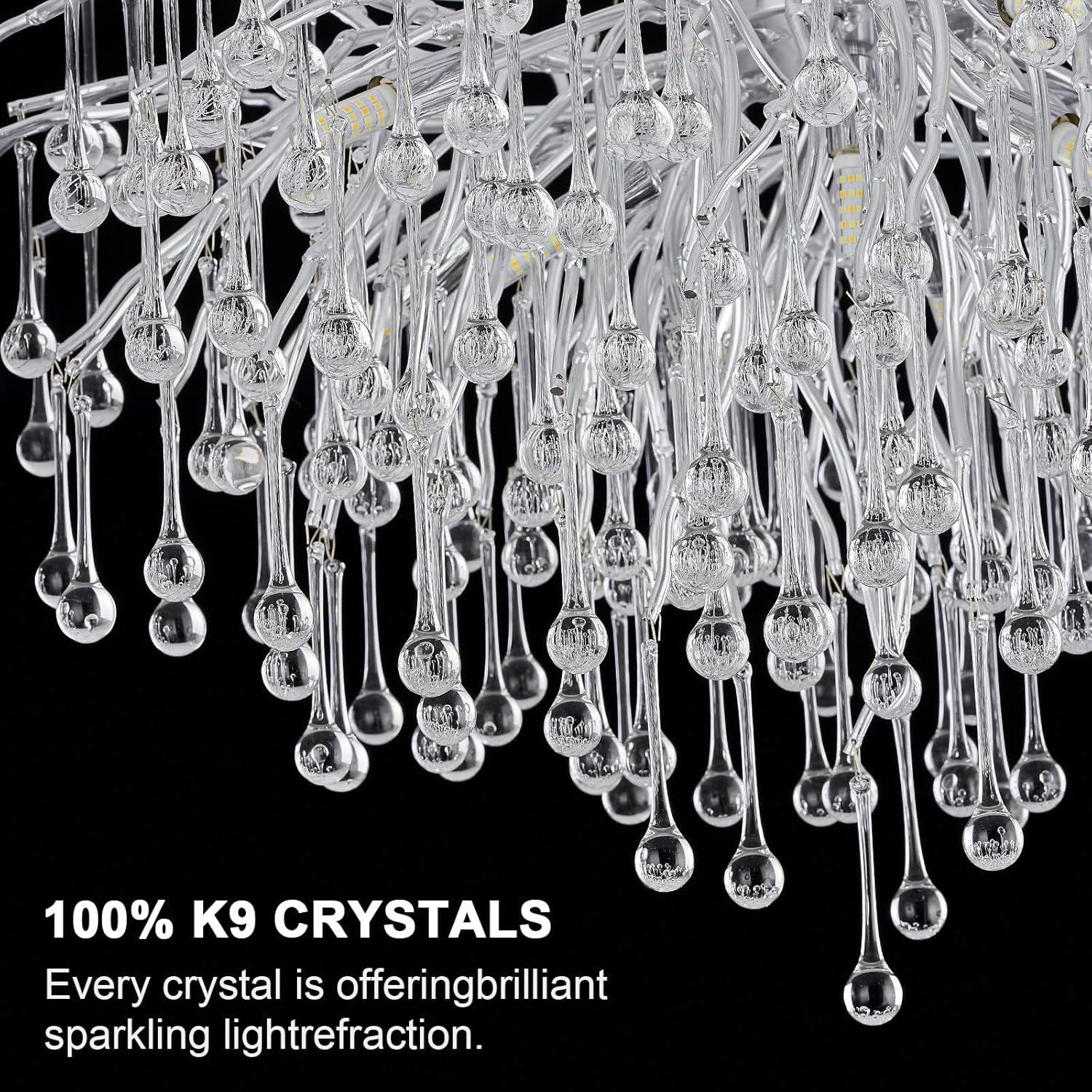 Полилей кристал LUXURY SILVER Tears 120x60cm