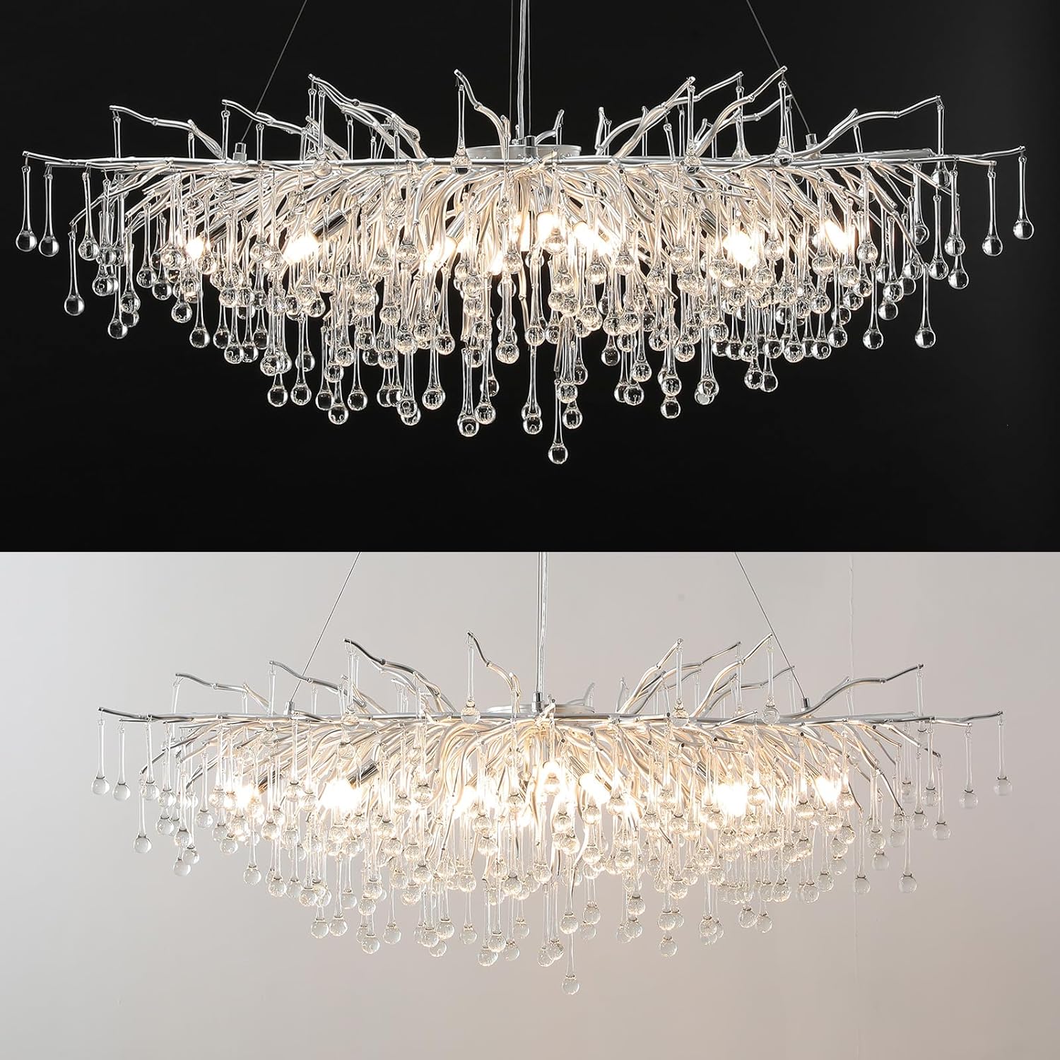 Полилей кристал LUXURY Silver Tears 80CM