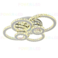 LED осветително тяло 4+2 CIRCLE Chrome Cristal Еквивалент 800W Дистанционно