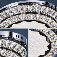 Осветително тяло LED Cristal Silver Halo Еквивалент 600W Дистанционно
