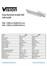 LED лампа 30W улично осветление VISION 3900 Lm