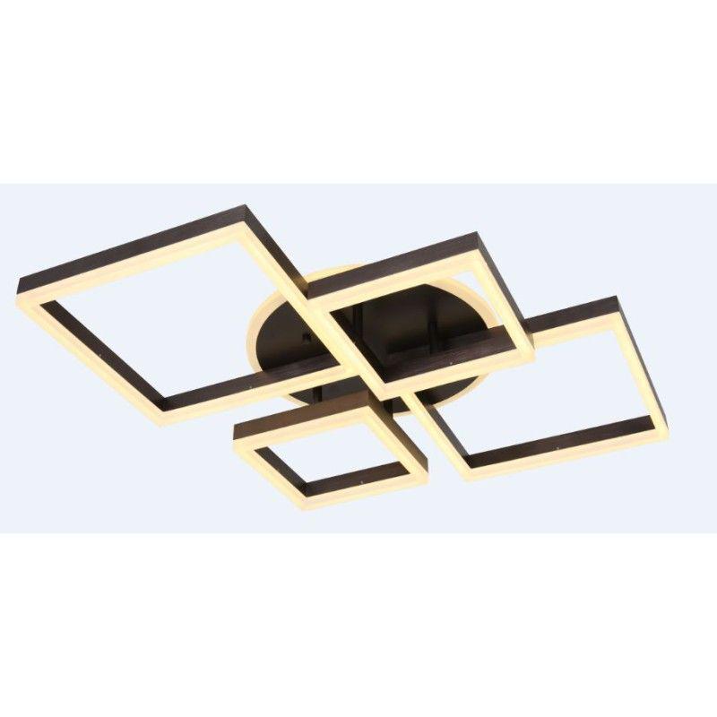 Модерно LED осветително тяло Diamond Black, еквивалент 800W, с дистанционно