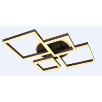 Модерно LED осветително тяло Diamond Black, еквивалент 800W, с дистанционно