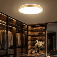LED плафон GLOW Златист Кръгъл 50CM – еквивалент 250W