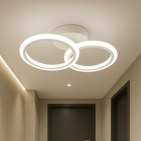 LED осветително тяло 1+1 Circle Design бяло еквивалент 300W с дистанционно