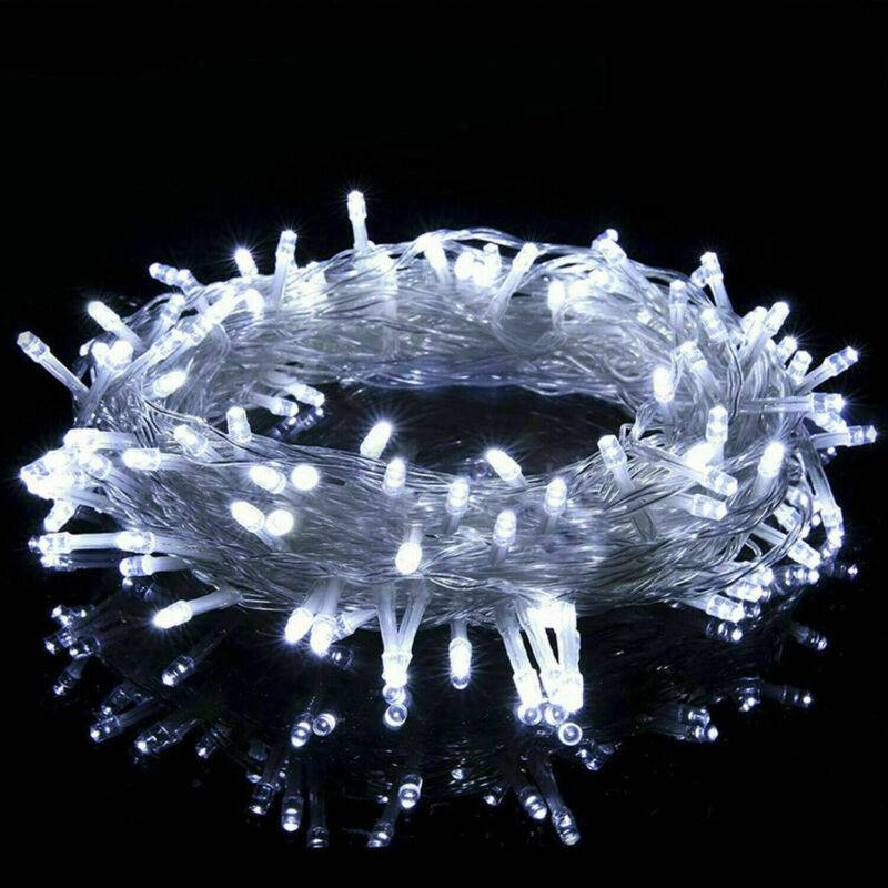 Линейна LED инсталация 300 LED 23m прозрачен кабел многоцветна