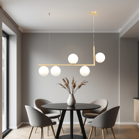 Осветително тяло Abajur MAT 5xE27 Nordic Glow GOLD