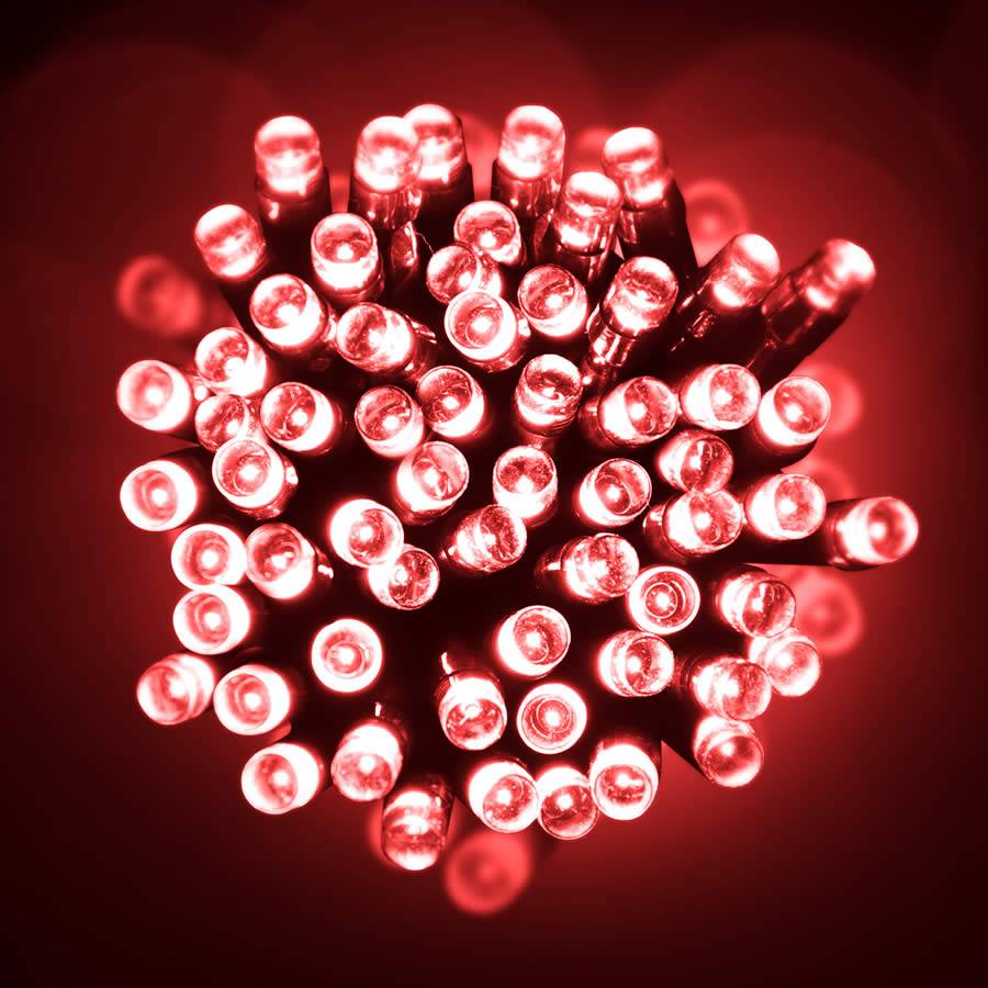 LED инсталация ролка 50m черен кабел различни цветове