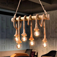 Осветително тяло Retro Design Bamboo 6XE27
