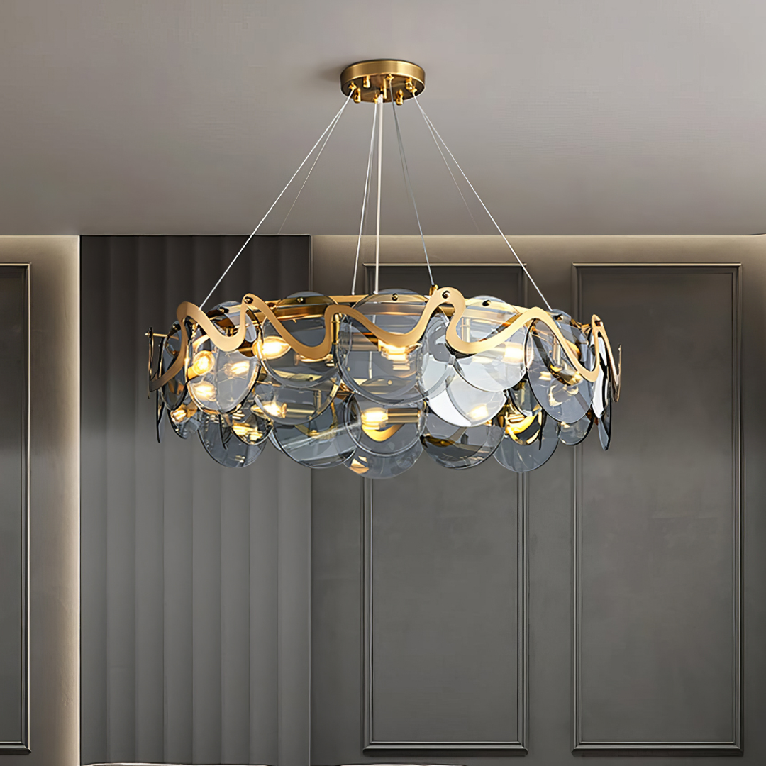 Полилей Maxi HARA Gold 10xE14 Ø75CM