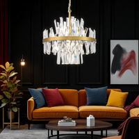 Lustra Suspendata Gold 8xG9 28W CONSTANTINOPOLE AURIE / CRISTAL / 50CM Chandeliers Crystal
