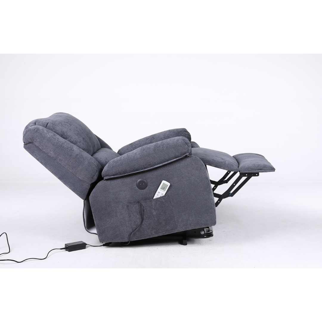 Fotoliu cu Masaj și Încălzire Recliner Electric Gri Inchis FOTOLIU CU MASAJ/RECLINER/INCALZIRE / GRI Chairs